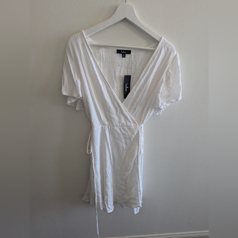 Lulus White Wrap Dress
